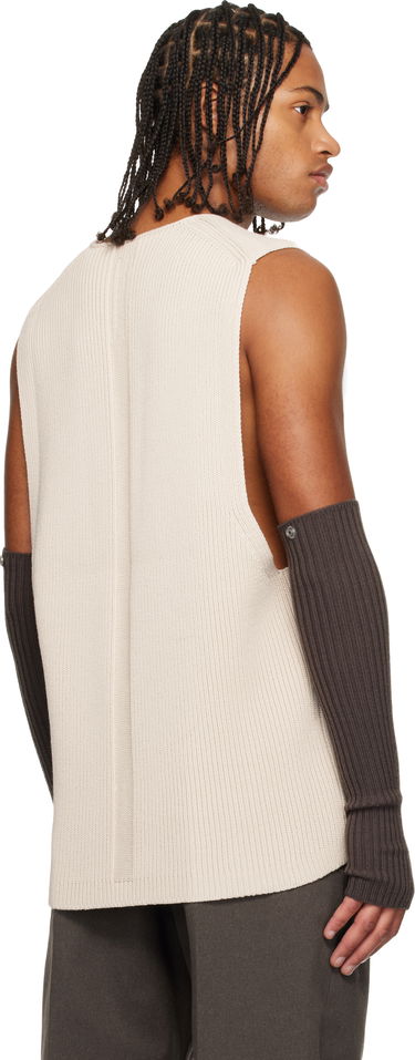 Потник Rick Owens Concordians V-Neck Rib Knit Tank Vest Бежово | RR02E1683 KWVH, 2