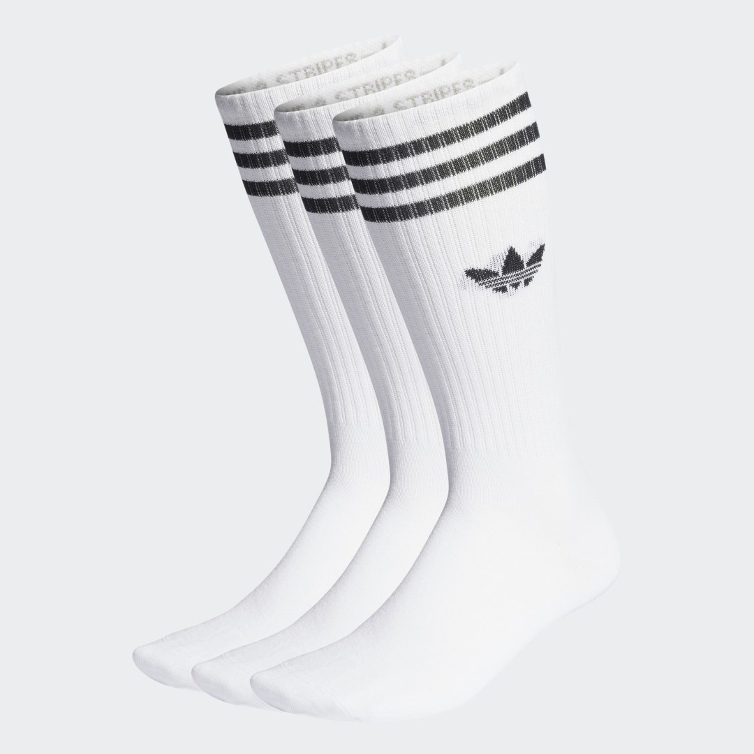 Чорапи adidas Originals Solid Crew Socks – 3 pack Бяло | IJ0734, 0