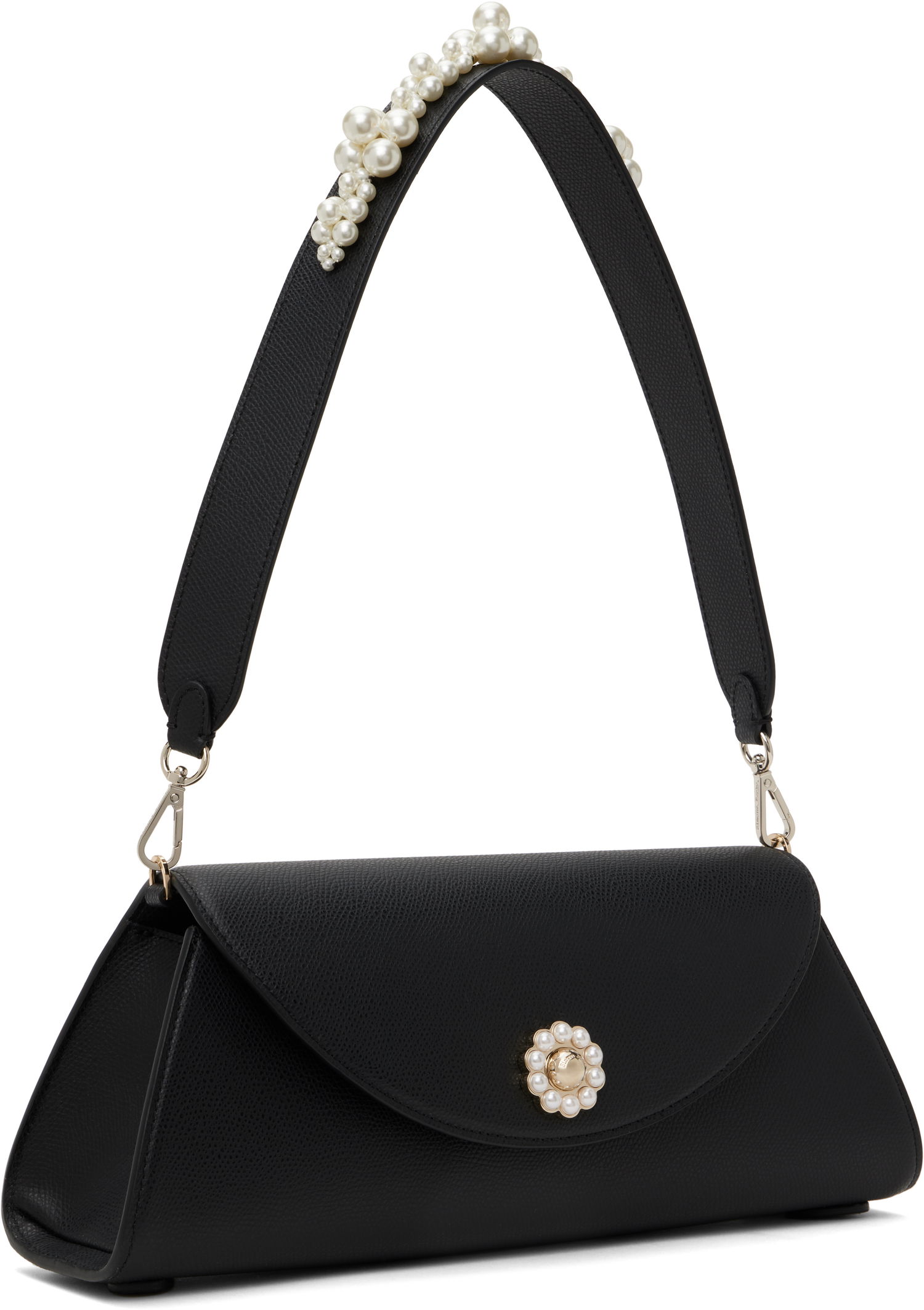 Дамска чанта Simone Rocha Simone Rocha Beaded Long Pochette Valentine Bag Черно | BAG190B 0787, 1