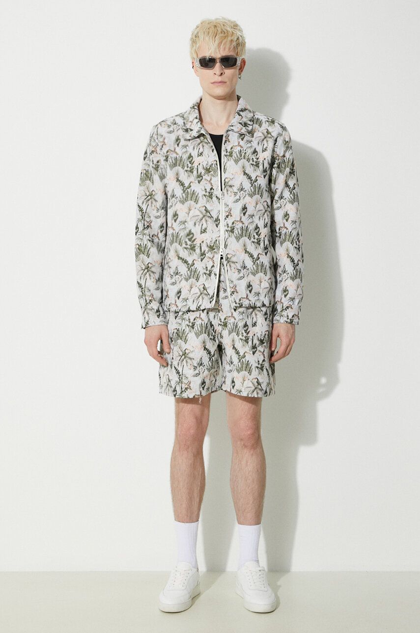 Къси панталони Pleasures Patterned Shorts Зелено | P24SP029.GREY, 1