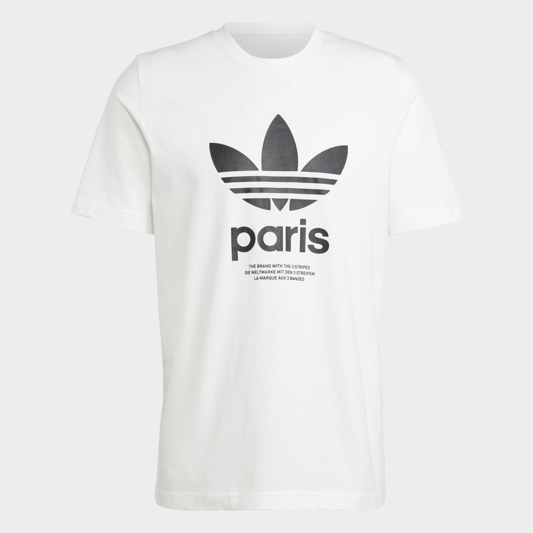 Тениска adidas Performance Icone Paris City Originals Бяло | IP6538, 1