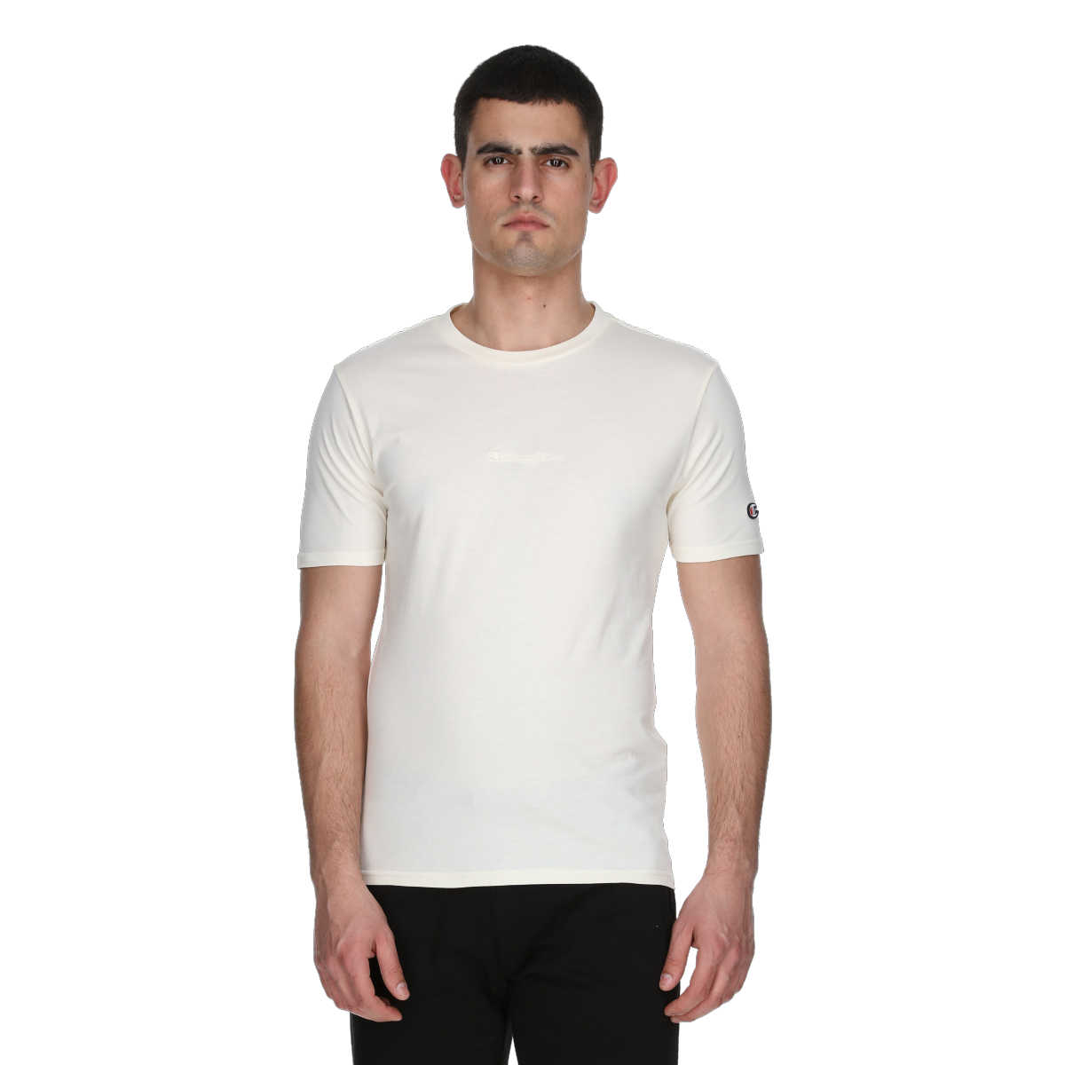 Тениска Champion Embossed Logo Crewneck T-Shirt Бяло | 221533-WW011, 0