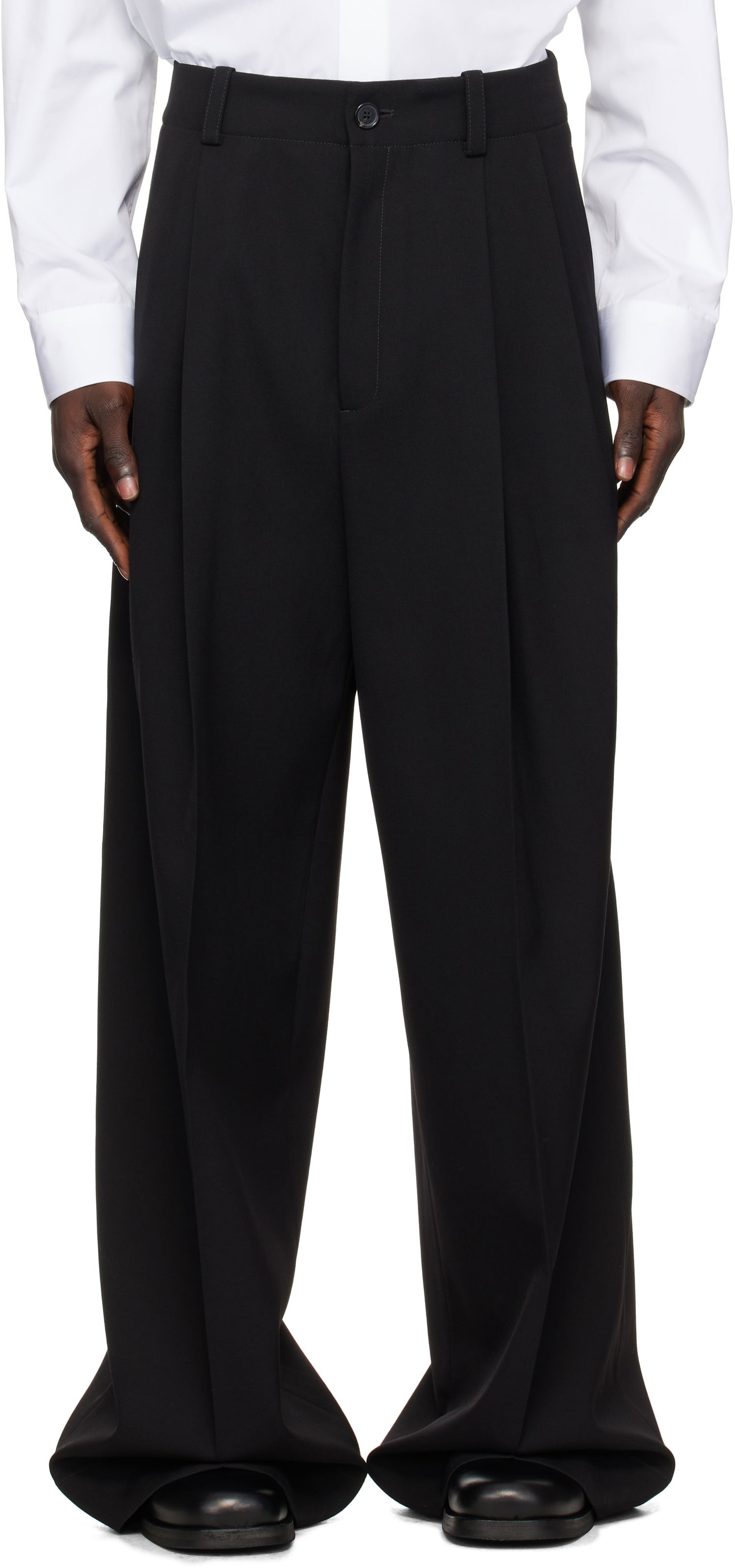 Панталони Off-White Wool Tailored Trousers Черно | OMCA24BF24FAB0021010, 0