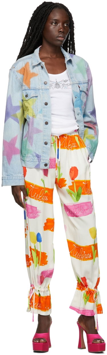 Панталони Collina Strada Collina Strada Tulip Print Tie Cuff Trousers Многоцветен | XX6398 DEADSTOCK RAYON, 3