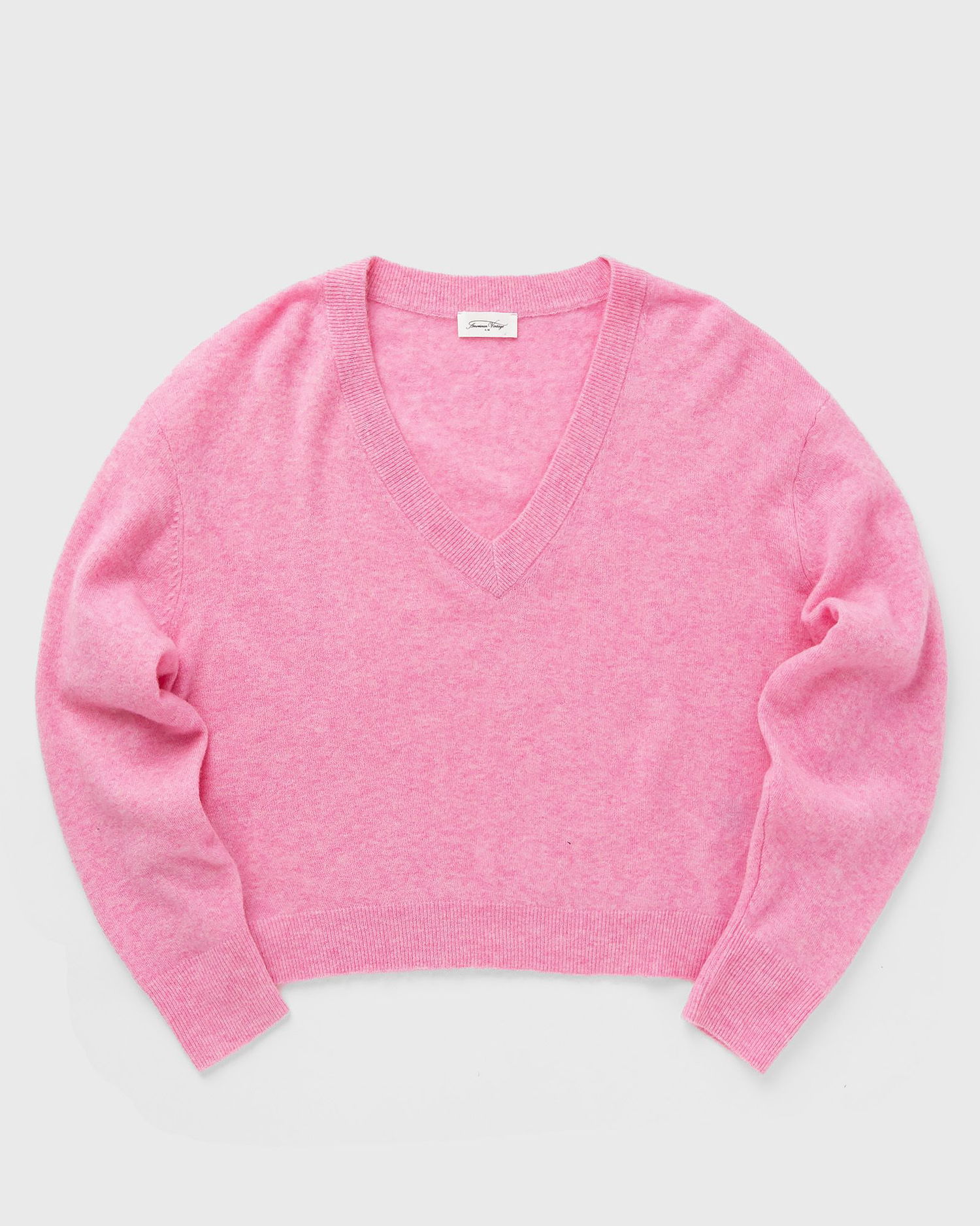 Пуловер American Vintage Sweater V-Neck Розово | RAX18AH24-PRINCESSE-CHINE, 0