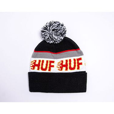 Шапка HUF Enforcer Pom Beanie black Черно | bn00125-black, 1