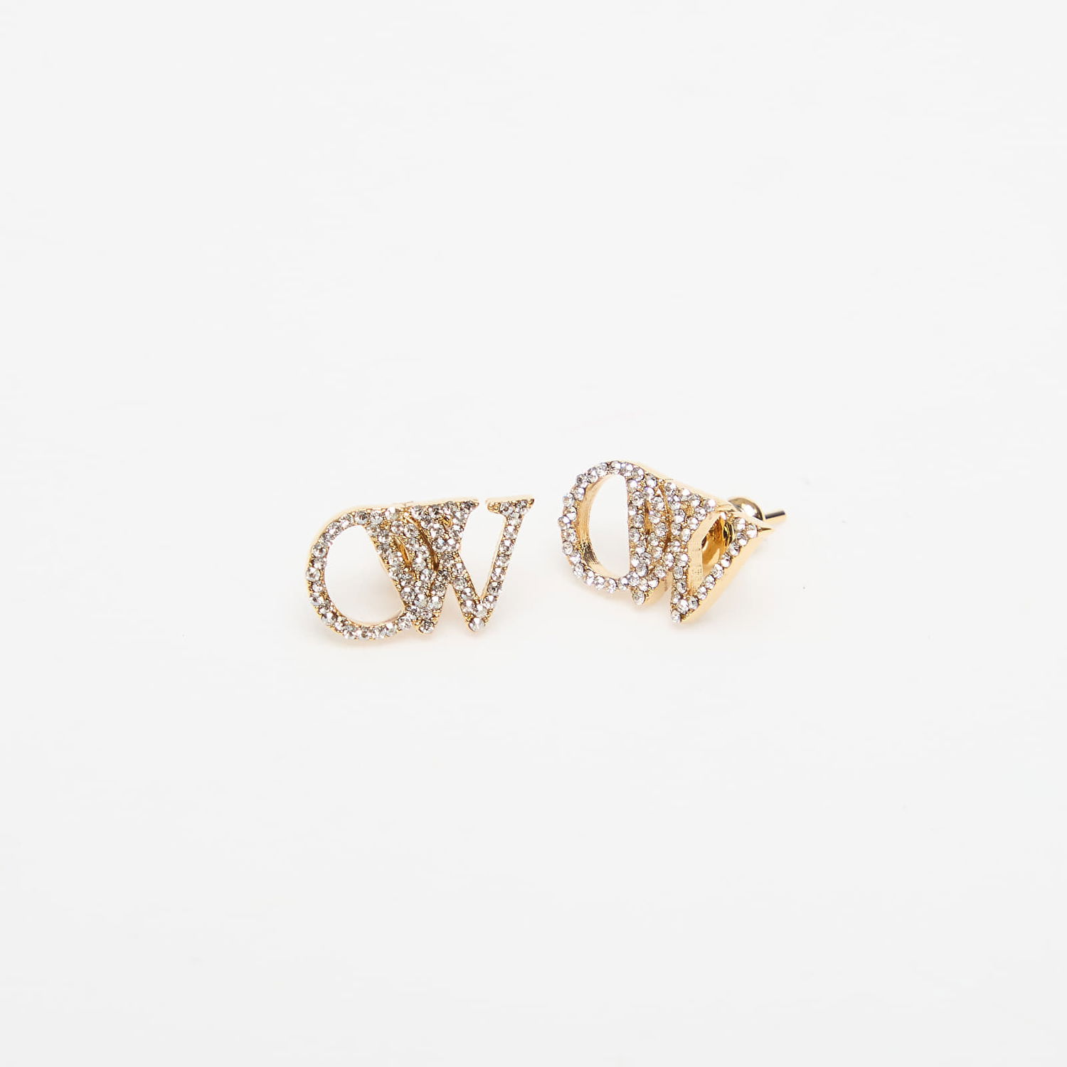 Обеци Off-White Off-White OW Earrings with Rhinestones Металик | OWOD299C99MET0017672, 0