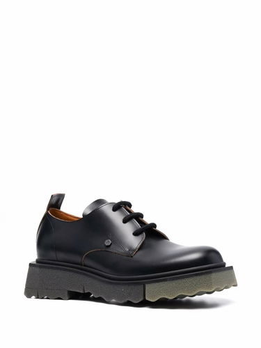 Кецове и обувки Off-White Leather Lace-Up Shoes Черно | OMIF013S22LEA0011063, 1
