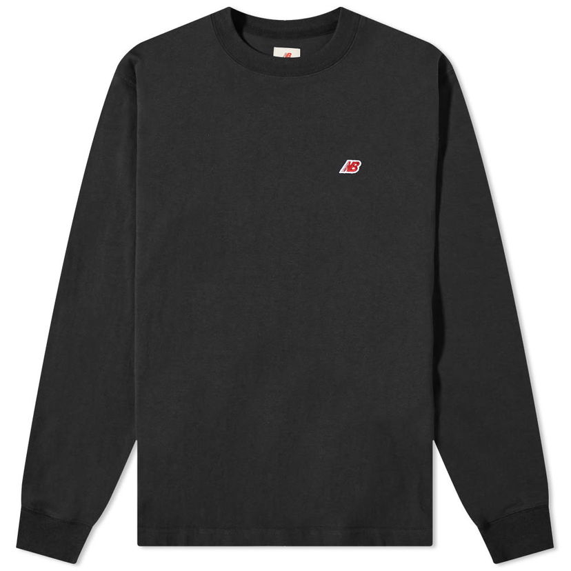 Тениска New Balance Long Sleeve Minimal Logo T-Shirt Черно | MT21542-BK
