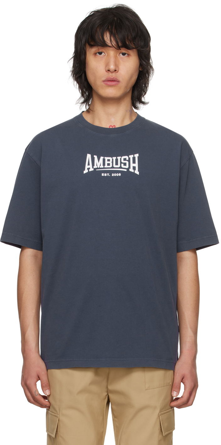 Тениска Ambush Printed T-Shirt Тъмно синьо | BMAA006S24JER0014501