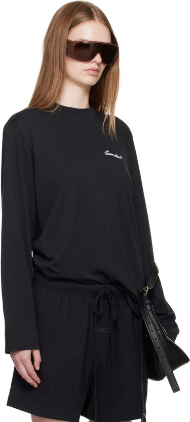 Тениска Fear of God ESSENTIALS Classic Fit Long Sleeve T-Shirt Черно | 125SP255880FW, 1