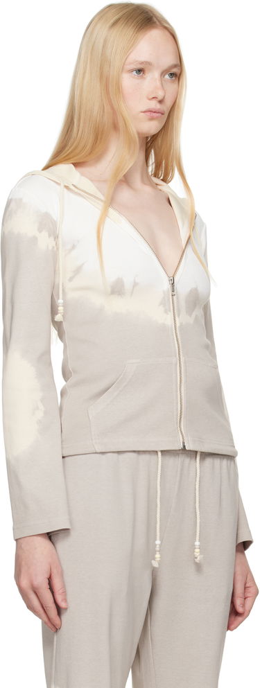 Суитчър Maison Margiela MM6 Maison Margiela Interlock Cotton Jersey Zip-Up Hoodie Бежово | S62HG0028 M20110, 1