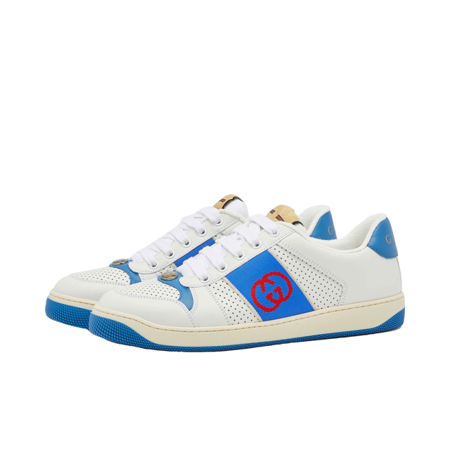 Men's Screener Sneakers in White/Blue, Size UK 6 | END. Clothing