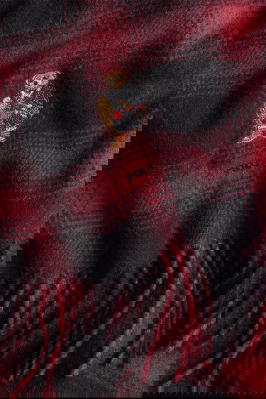 Шал Polo by Ralph Lauren Polo Bear Wool Plaid Scarf and Knitted Beanie Set Червено | 449P02049, 2