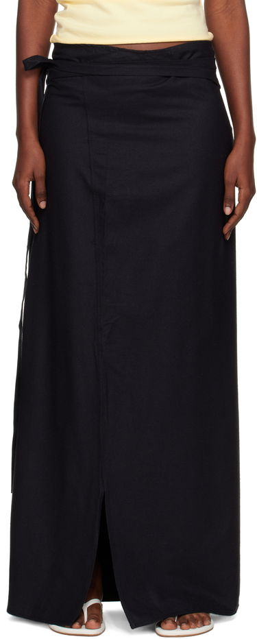Пола Baserange Baserange Venn Maxi Wrap Skirt Черно | SSVE-WS-AU25, 0