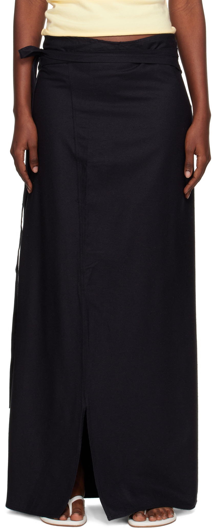Пола Baserange Baserange Venn Maxi Wrap Skirt Черно | SSVE-WS-AU25