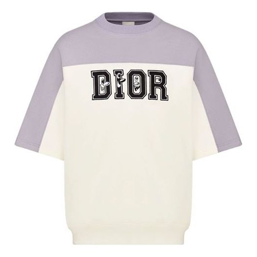 Тениска Dior Kenny Scharf Crossover Loose Short Sleeve Pullover Лилаво | 193J648A0687-C880, 0