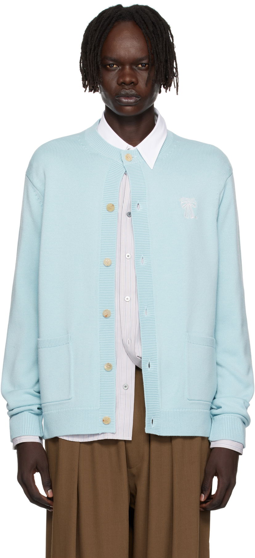 Пуловер Acne Studios Acne Studios Crewneck Cardigan Синьо | B60385-