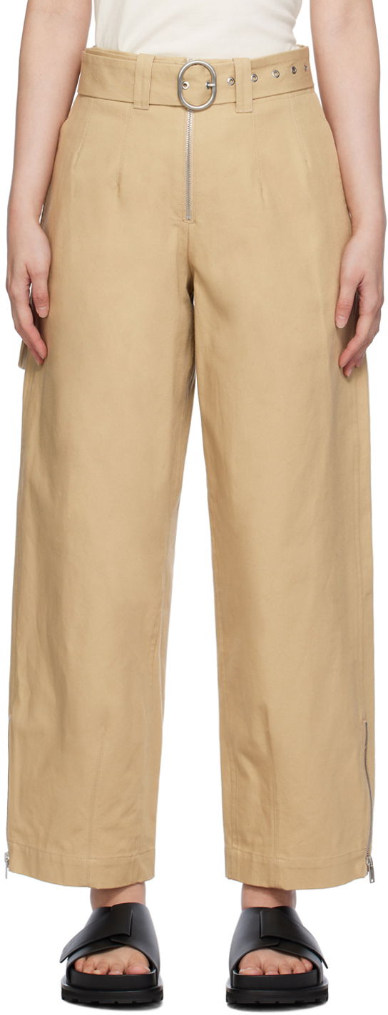 Панталони Jil Sander Tailored Trousers Бежово | J40KA0178_J45136