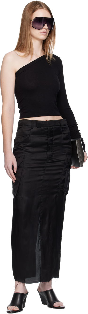 Пола Rick Owens Rick Owens Firbanks Midi Cargo Skirt Черно | RP02E4379 K, 3