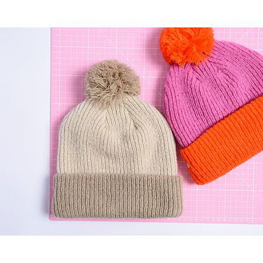 Шапка New Era Pom Beanie Розово | 60565273, 1