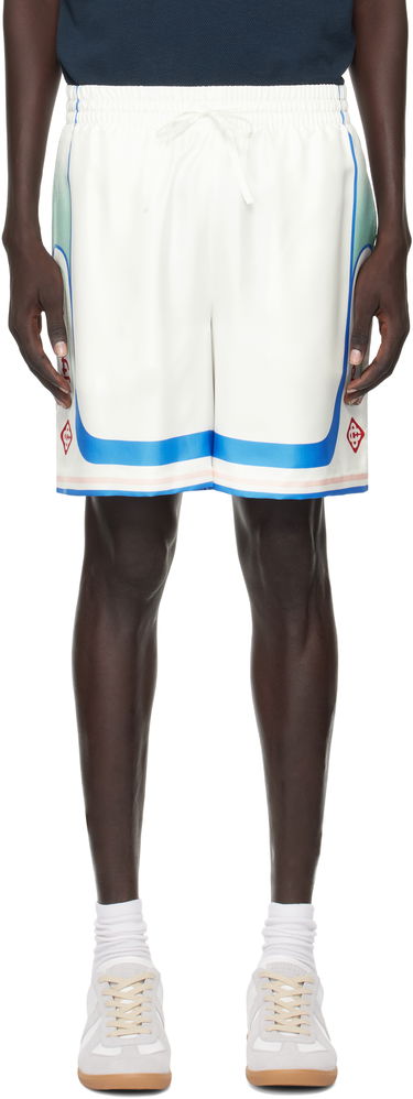 Къси панталони Casablanca Casablanca Fuji Dream Silk Shorts Бяло | MPF25-TR-012-04, 0