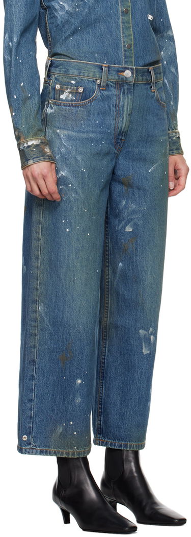 Дънки Helmut Lang Painted Wide Leg Jeans Синьо | O05DW202, 1