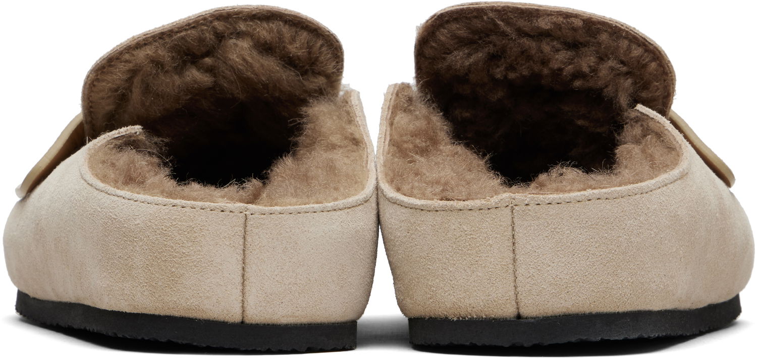 Кецове и обувки Jacquemus 'The Mules' Shearling-Lined Loafers Бежово | 25HFOW00186AC09M01, 1