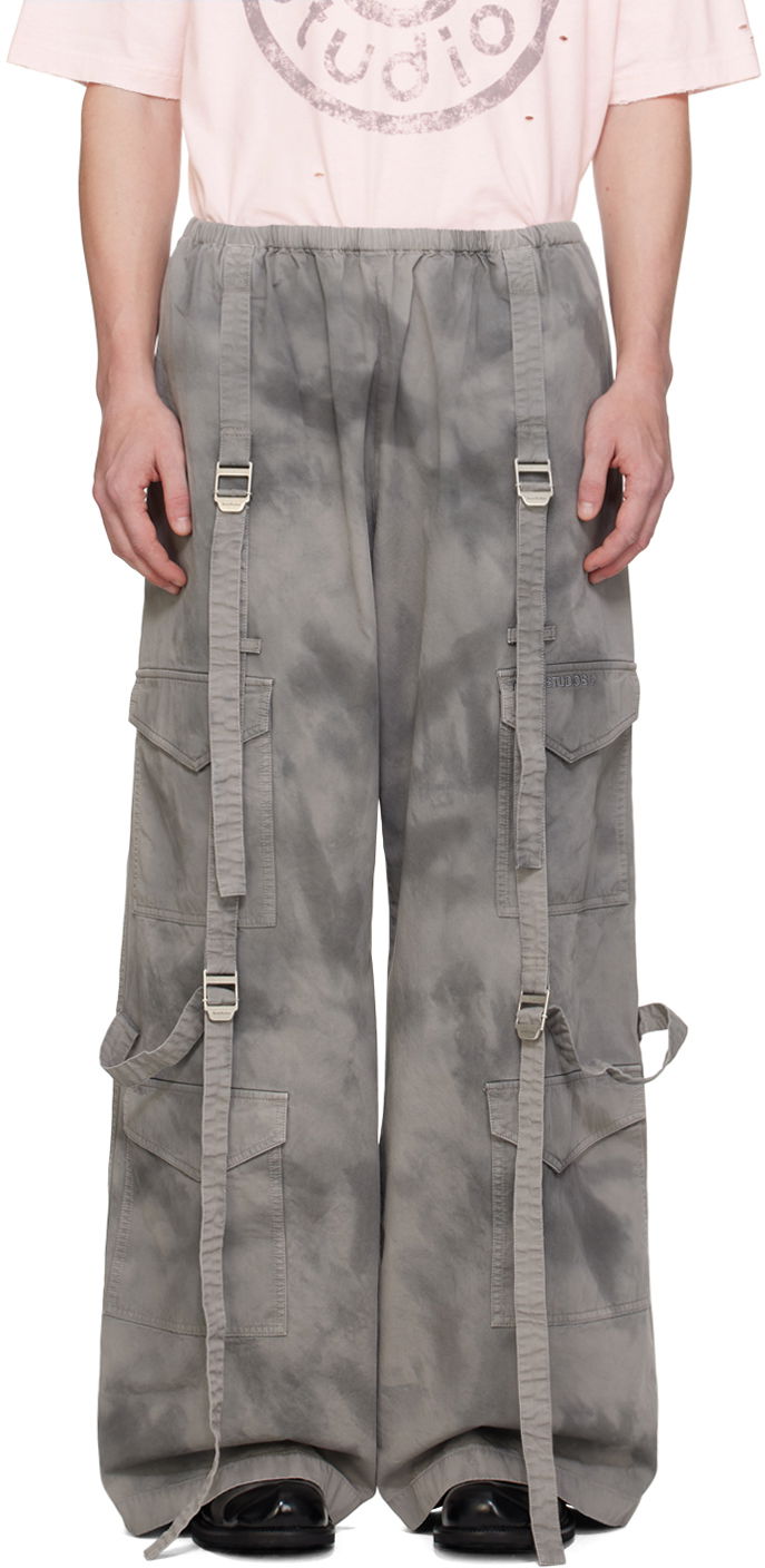 Карго панталони Acne Studios Cinch Cargo Pants Сиво | BK0638-