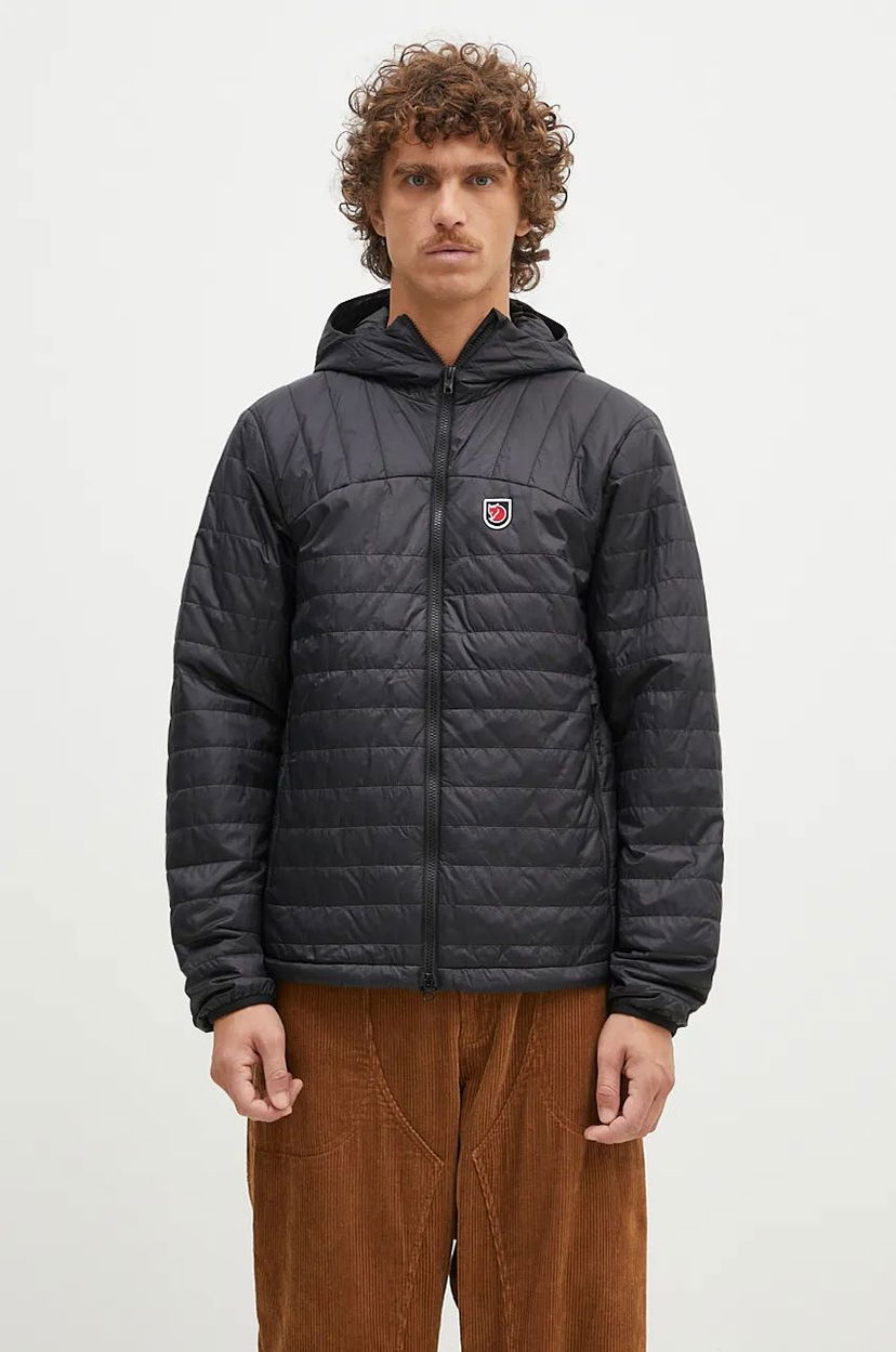 Пухо яке FJÄLLRÄVEN Expedition X-Latt Hoodie Puffer Jacket Черно | F12500157.550