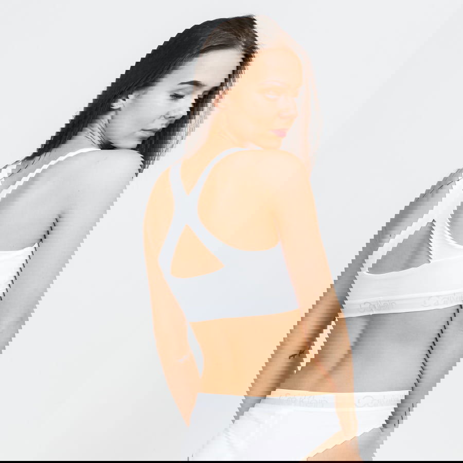 Сутиен CALVIN KLEIN Unlined Bralette Бяло | QF6684E-100, 1