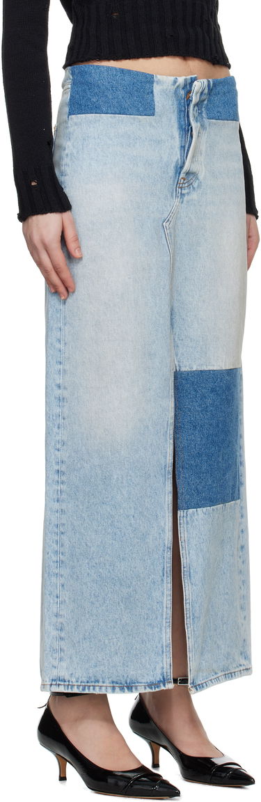 Пола Maison Margiela MM6 Maison Margiela Paneled Denim Maxi Skirt Синьо | S62MI0032 M30018, 1