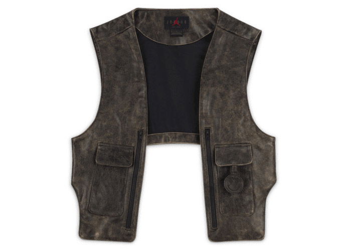 Жилетка Jordan Jordan x J Balvin Leather Vest Brown/Black Черно | FJ6133-010, 0