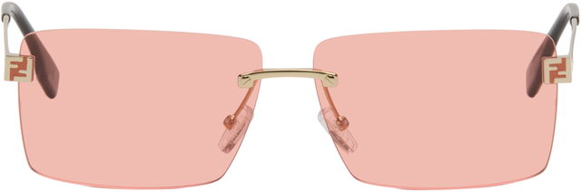 'Fendi' Sky Rimless Rectangular Sunglasses