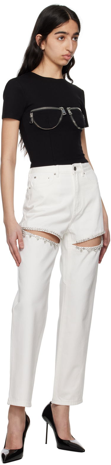 Дънки Area AREA Crystal Slit Jeans Бяло | 0000P01335, 3