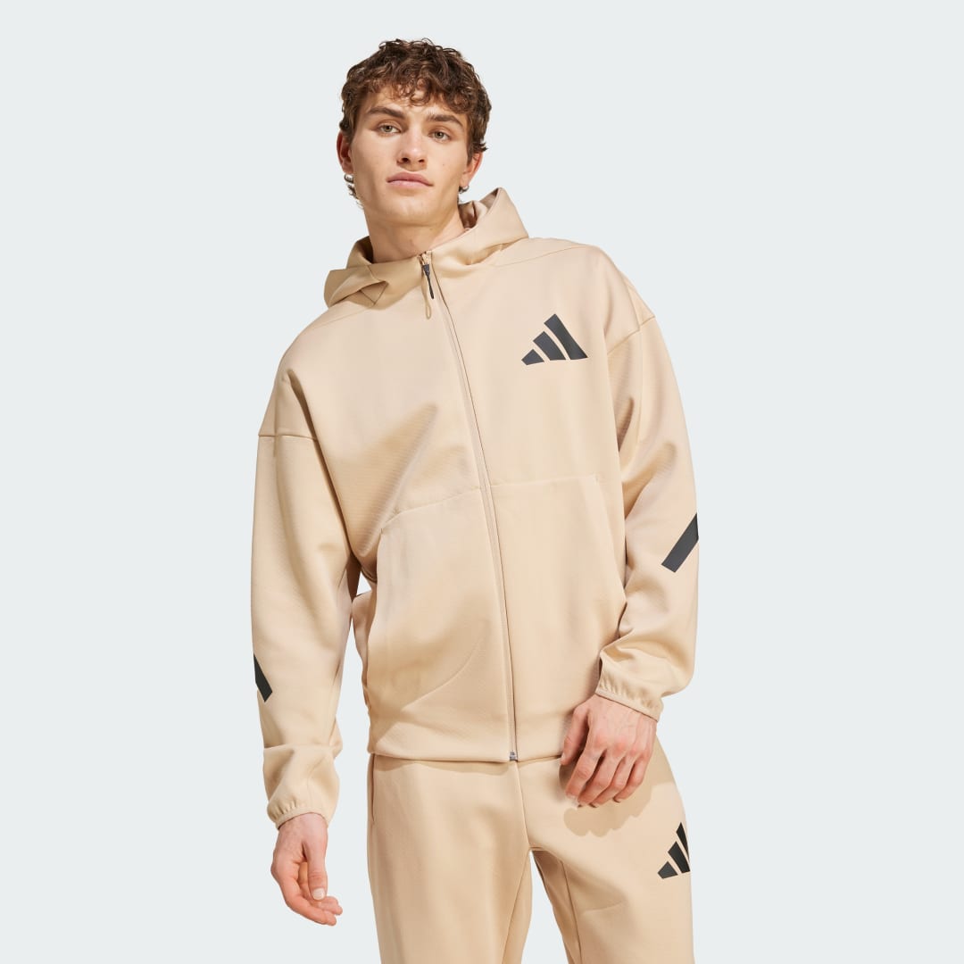 Суитчър adidas Performance Z.N.E. Full-Zip Hooded Бежово | JF2445, 1
