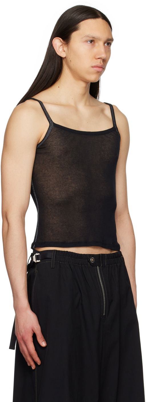Потник Dion Lee Semi-Sheer Tank Top Черно | C3132S23, 1