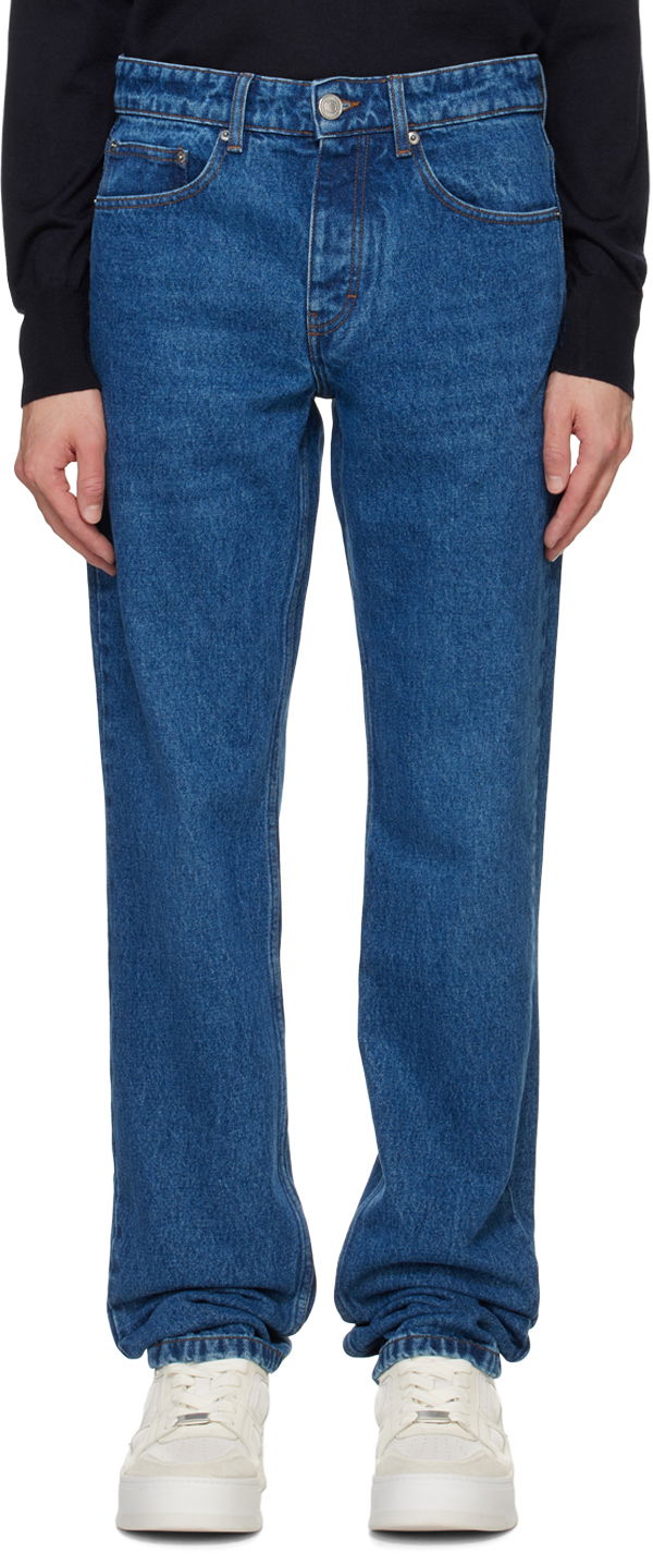 Дънки AMI Paris Blue Classic Fit Jeans Тъмно синьо | HTR001.DE0031, 0
