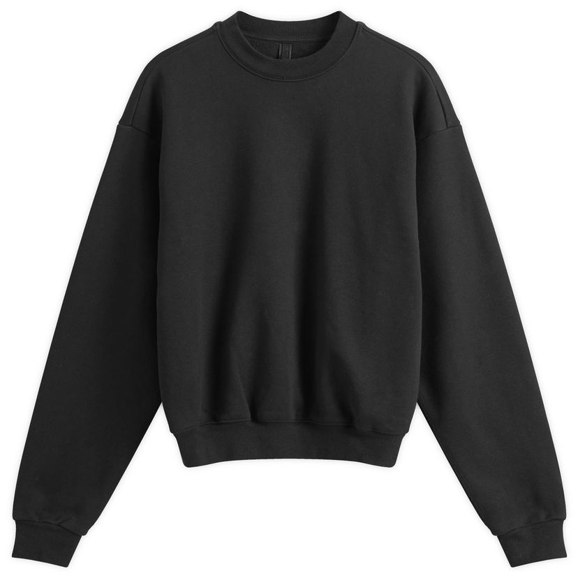 Суитчър SKIMS Cotton Fleece Classic Crew Sweat Черно | TP-PLO-4474-ON