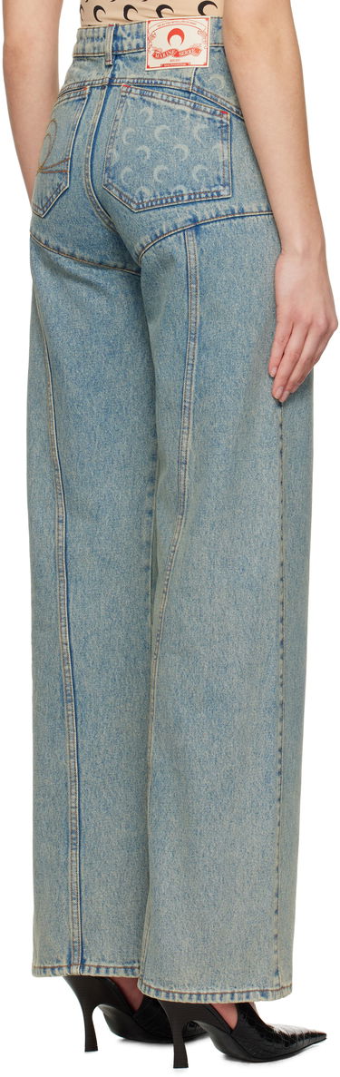 Дънки Marine Serre Marine Serre Moon Laser Flare Jeans Синьо | WPA126A CDEN0003, 2