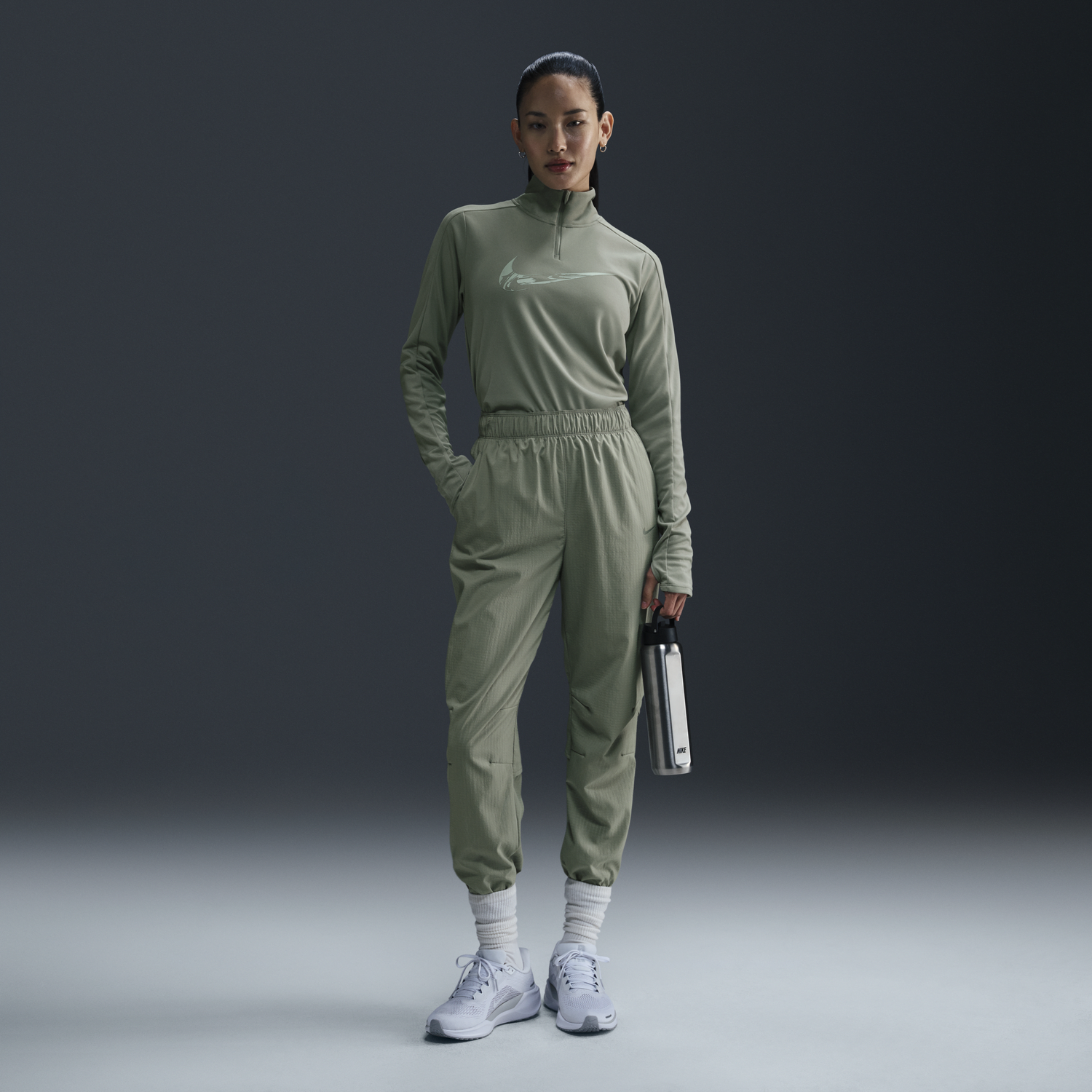 Панталони Nike 7/8 Running Trousers Dri-FIT Fast Mid Rise Green Зелено | FB7730-370, 0