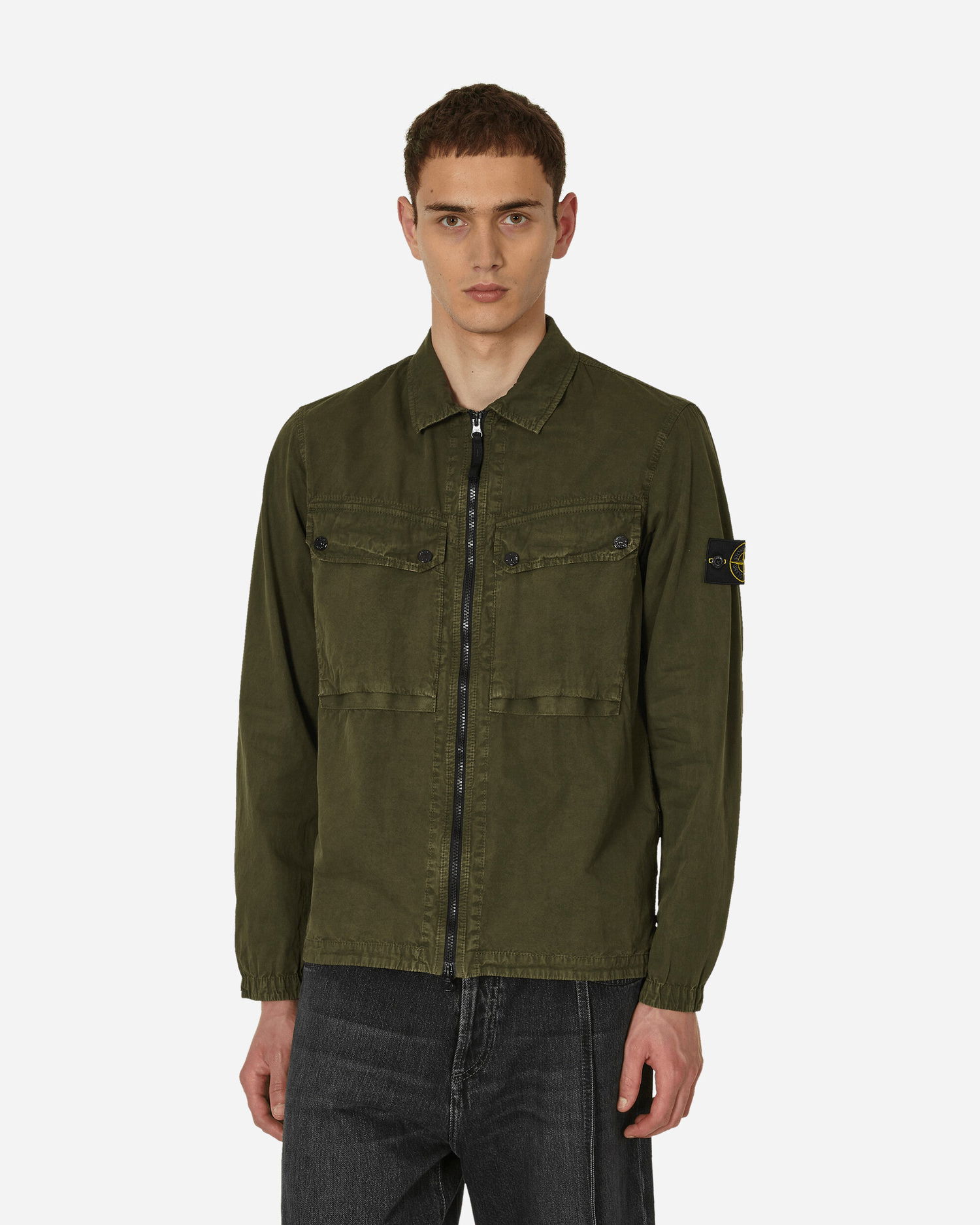 Риза Stone Island Garment Dyed Overshirt Olive Зелено | 7915102WN V0158, 1