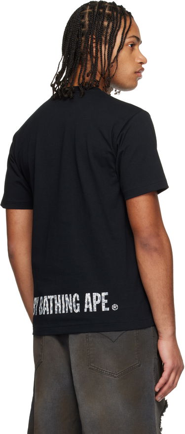 Тениска BAPE Wild Leopard Pattern Ape Face STA T-shirt Черно | 001TEL801042M, 2