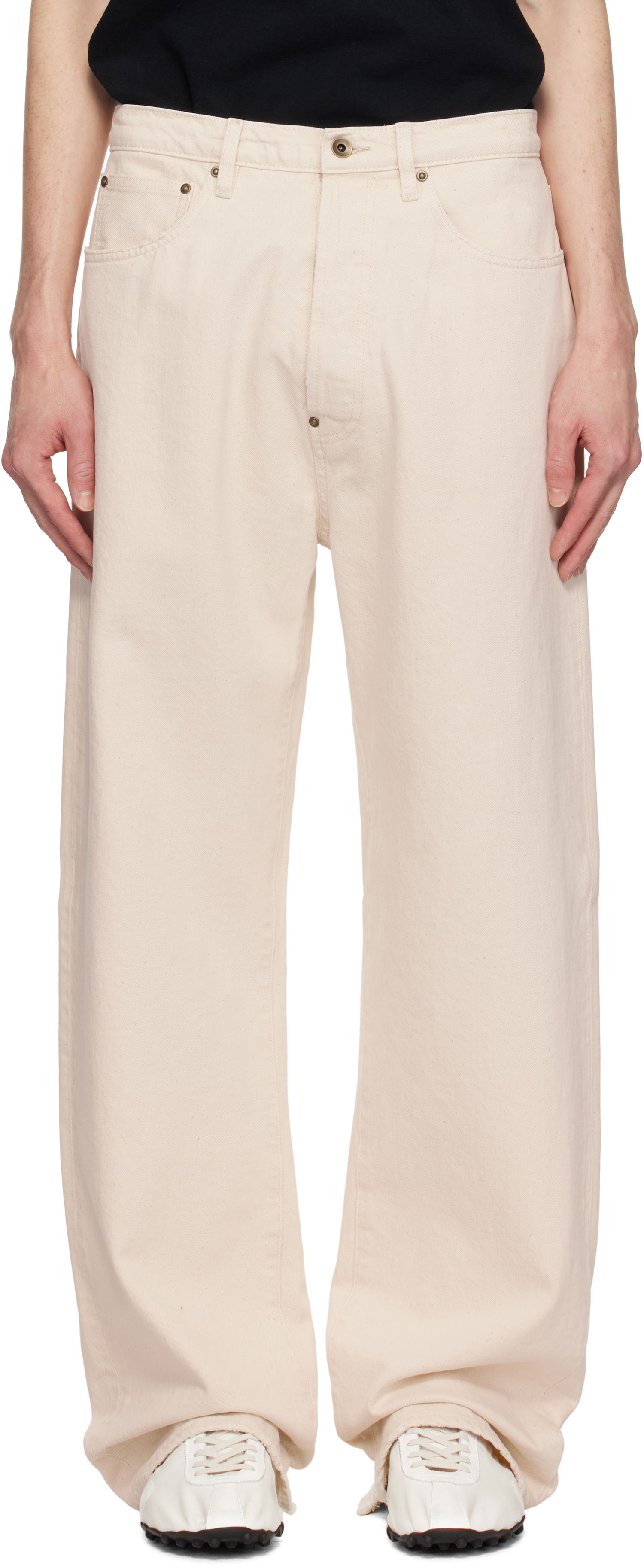 Дънки Maison Margiela Maison Margiela Buckle Jeans Бежово | S50LA0238 M30026, 0
