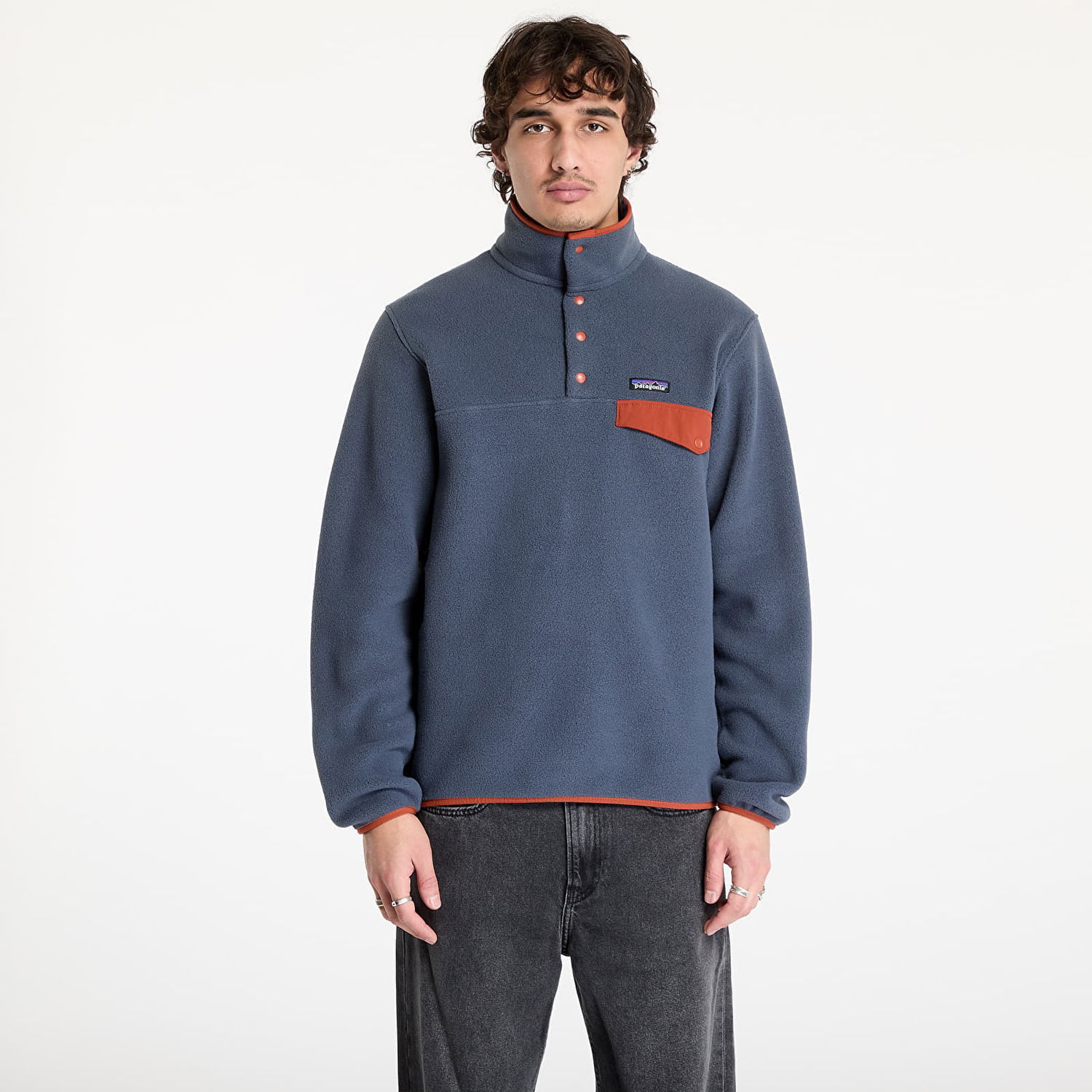 Суитчър Patagonia Snap-T Crewneck Sweatshirt Синьо | 25551 SMBU, 0