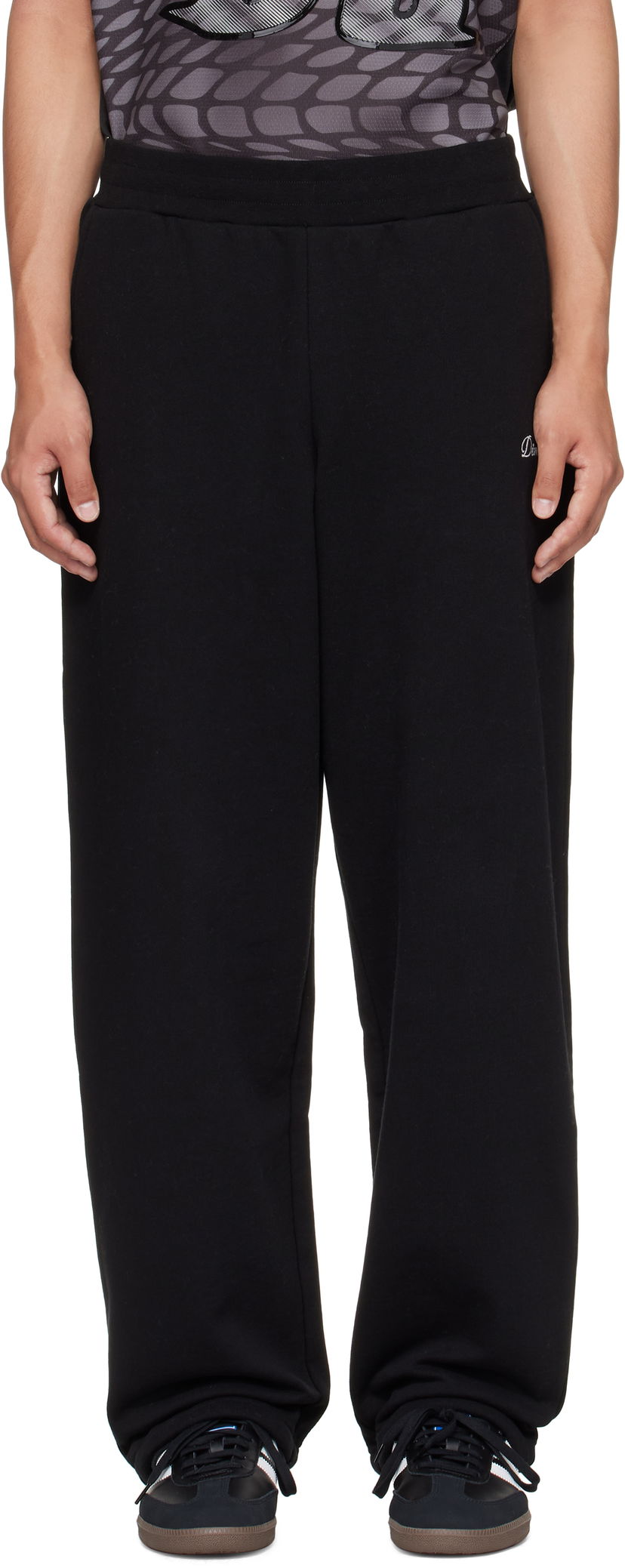 Спортни панталони Dime Dime Cursive Small Logo Sweatpants Черно | DIMEFA2546BLK