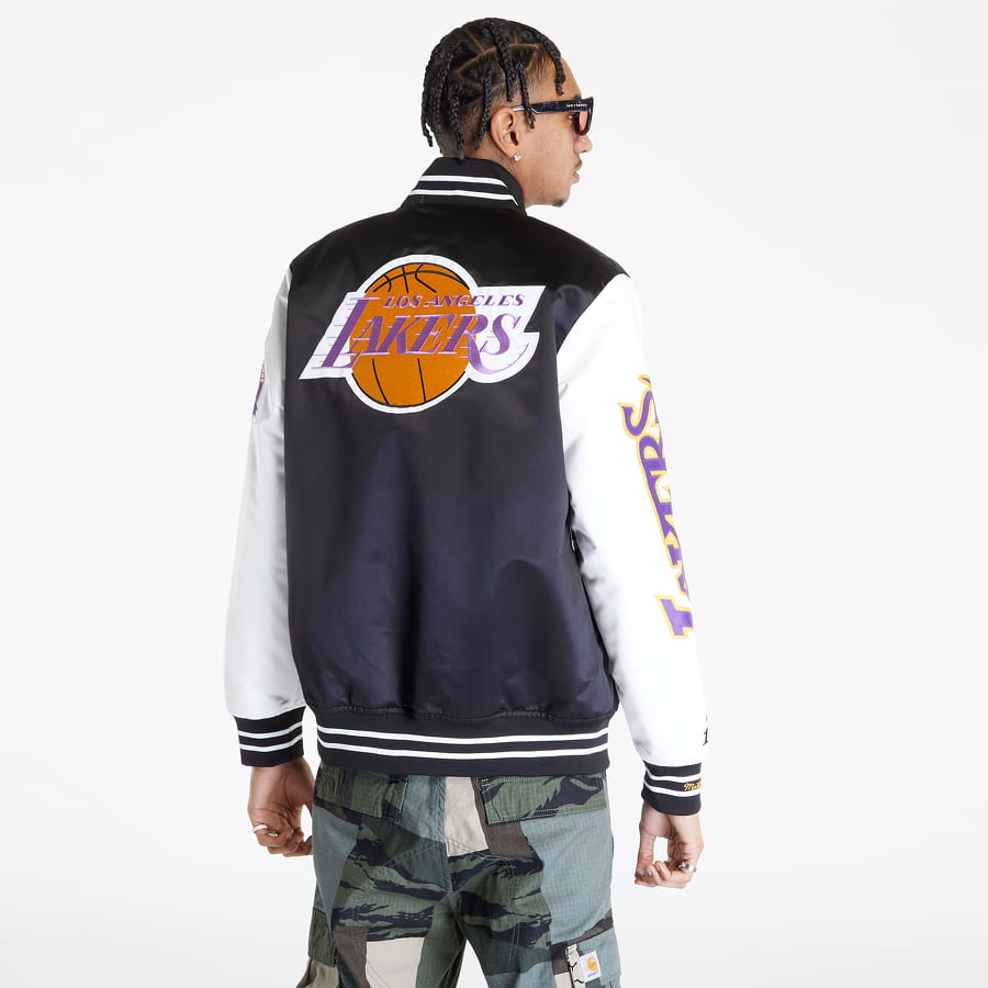 Яке бомбър Mitchell & Ness Team Origins Varsity Satin Los Angeles Lakers Jacket Черно | OJBF4854-LALYYPPPBKWH, 1