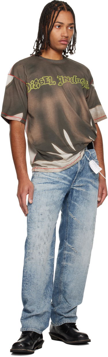 Тениска Diesel T-Boxt-Show Oversized Washed Graphic T-shirt with Contrast Stitching Многоцветен | A21230-0BKBY-7FMA, 3