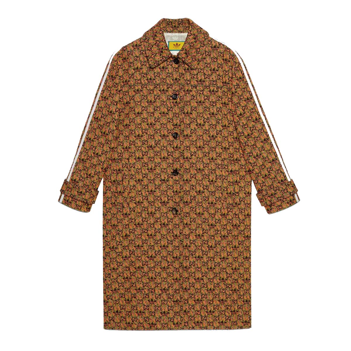 Палта Gucci adidas x GG Trefoil Coat Black/Orange Кафяво | 723290 ZAK9A 1043, 0
