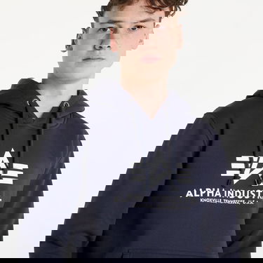 Суитчър Alpha Industries Basic Hoodie Тъмно синьо | 178312-02, 2